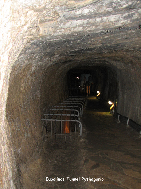 efpalinion tunnel pythagorio samos greece